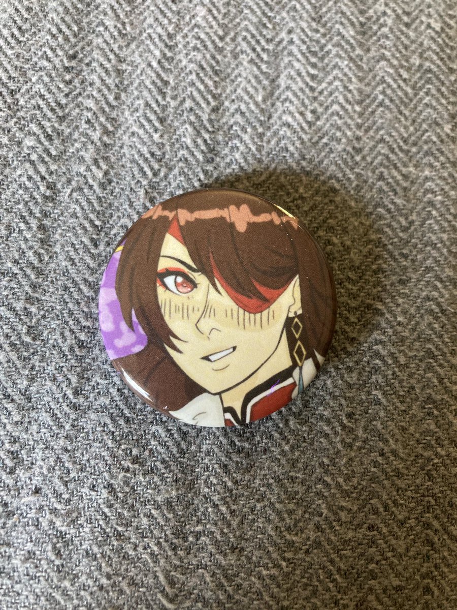 mediocremagical's tweet photo. New button on my Etsy shop!! Link is in my bio! ✨ #beidou #genshinimpact #Genshinfanart https://t.co/NlJMX8GjPd