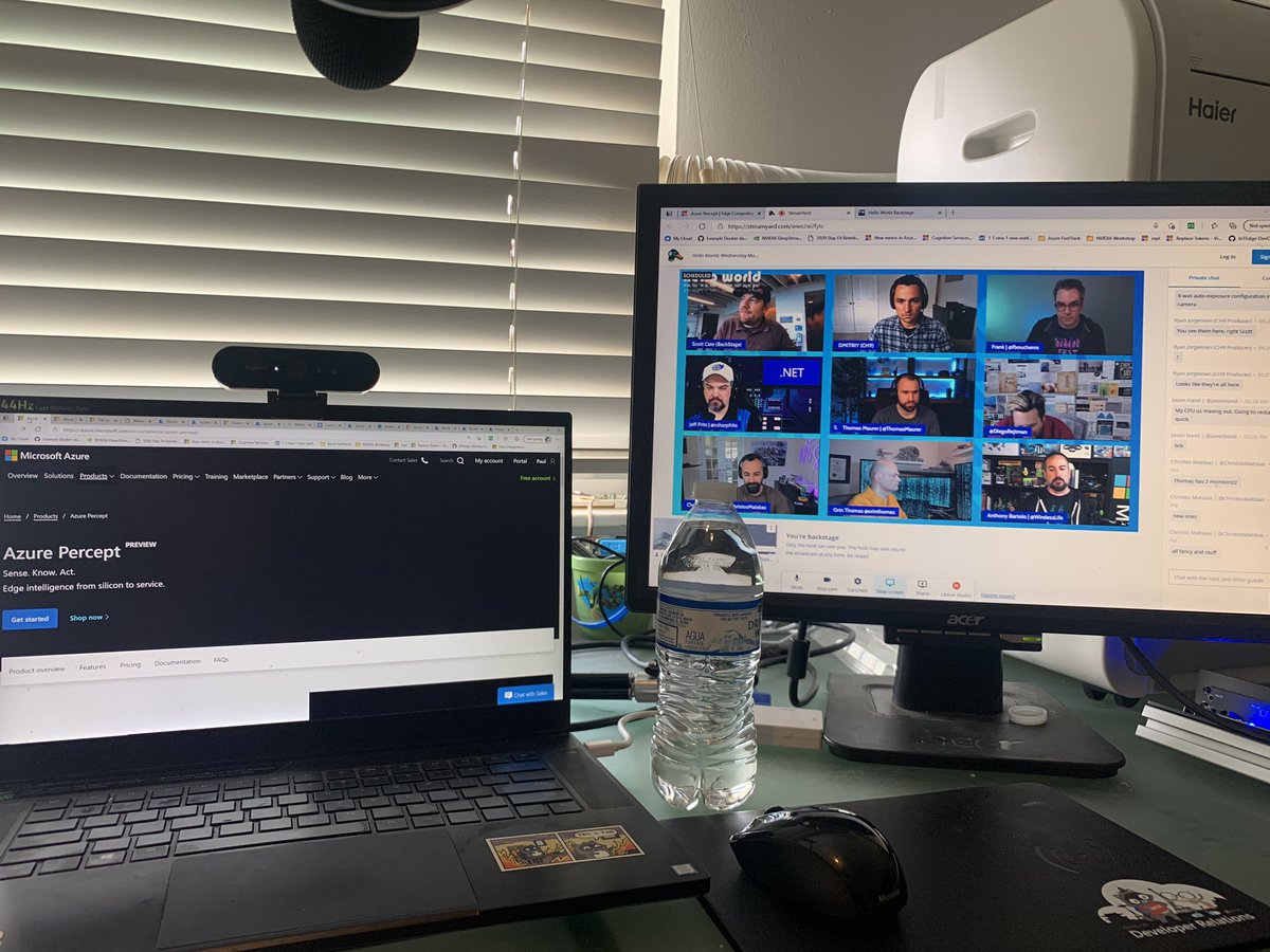 pjdecarlo's tweet image. Backstage @LearnTV, thinking about all the life decisions that led to this moment, considering all the good times had along the way, and preparing to give it everything I’ve got... #azurepercept #MSBuild2021