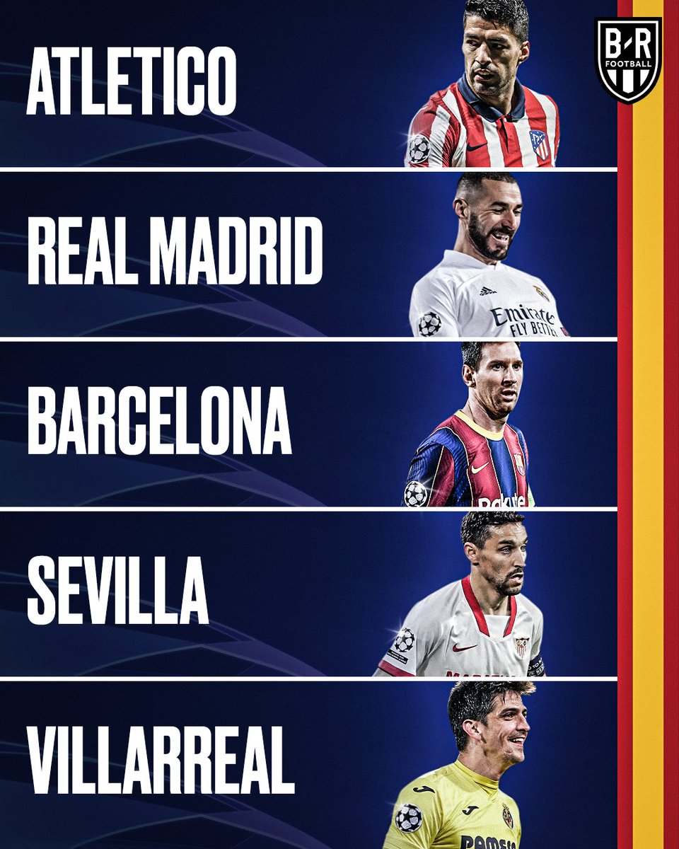 Five La Liga teams will be in the Champions League next season 🇪🇸