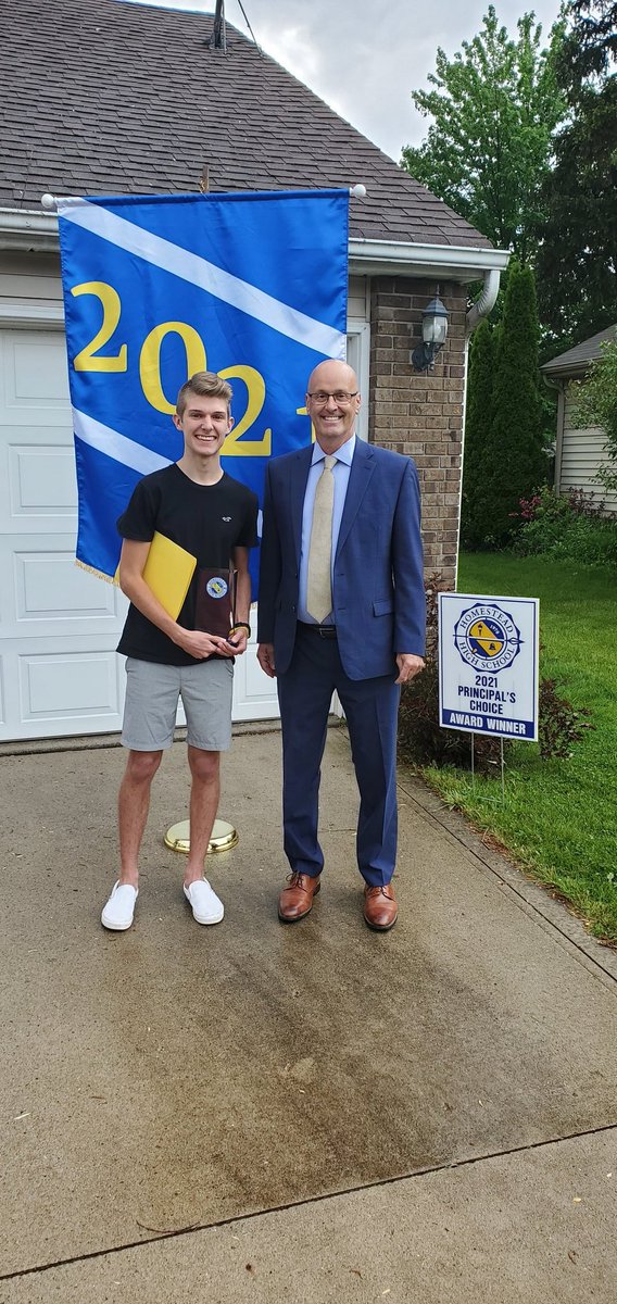 Surprised this amazing Spartan with the Principal's Choice Award tonight! Congratulations and thank you, Ashton Hackman!  YOU have been a true Homestead Ambassador!