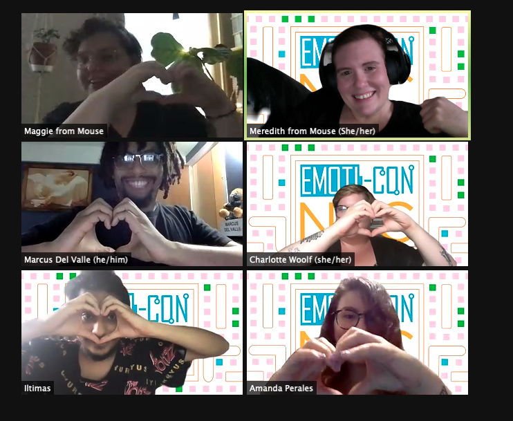 EmotiCon_NYC's tweet photo. Thank you to all of the students, judges, @itsCodeNation volunteers and teachers who attended tonight's #EmotiCon2021 Meet &amp; Make! We had such a great time getting to know you all and making some ridiculous JavaScript apps with you! https://t.co/yGlxQJccmX