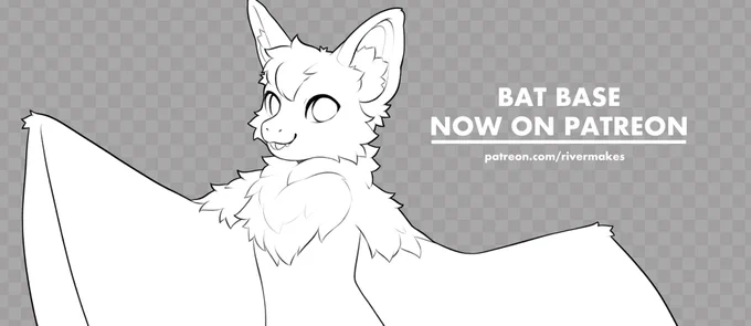 Fullbody bat base is now available on p.atreon for 10$+ tier patrons!

🔸 Personal use Ok!
🔸Commercial use OK!

link below! 