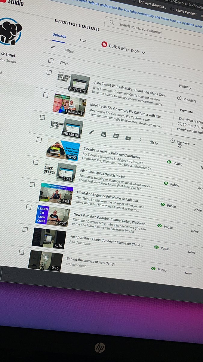 7 new videos hitting YouTube for the new FileMaker channel where we share FileMaker knowledge along with personal ideas, quest, and process of learning. #filemaker #creating #content #youtube #somethingnew #buildingaudience