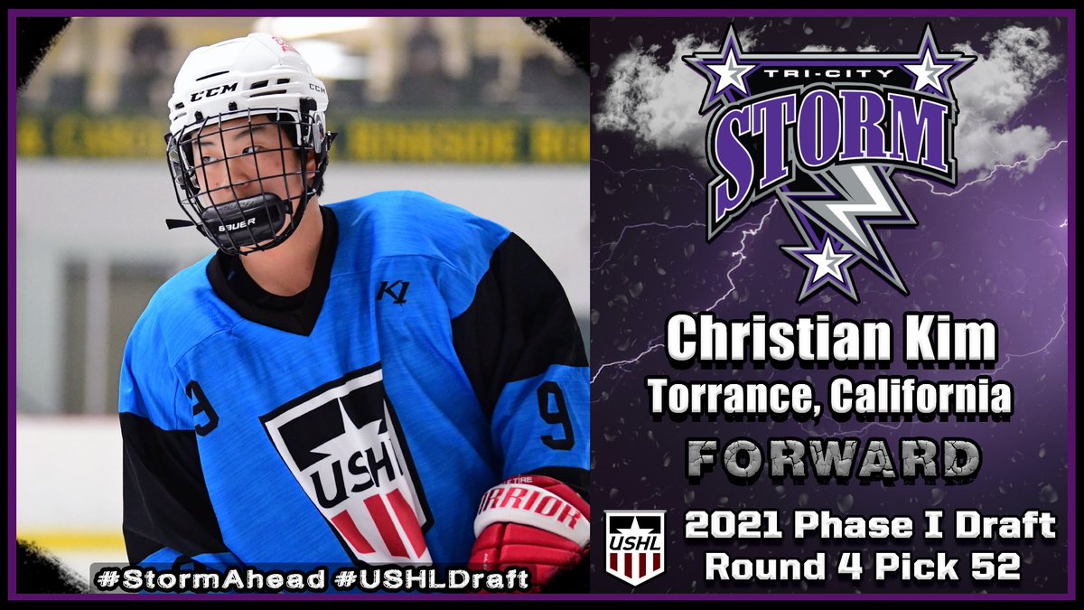 We have selected forward Christian Kim with the 52nd Overall pick in the 4th Round of the 2021 USHL Phase I Draft! #StormAhead