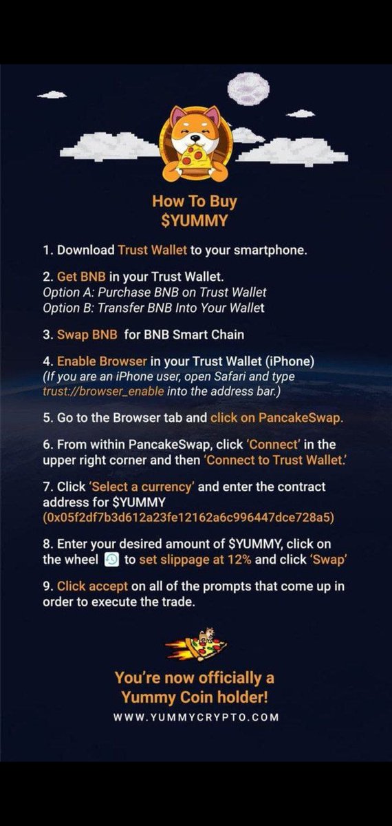 nibeeru's tweet photo. How to buy @YummyCrypto #yummy $yummy https://t.co/oSo3llEewe