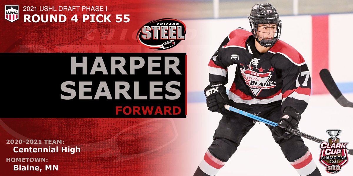 ChicagoSteel's tweet photo. Welcome to the Chicago Steel, Harper Searles!

📸: @DanHickling | #WeAreSteel | #USHLDraft https://t.co/eOTyn9gTF1