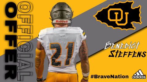 Beyond blessed for this opportunity to compete at Ottawa University!! #BraveNation !!! 🙏🏼 <a href="/Coach_MillerOU/">Kendall Miller</a>