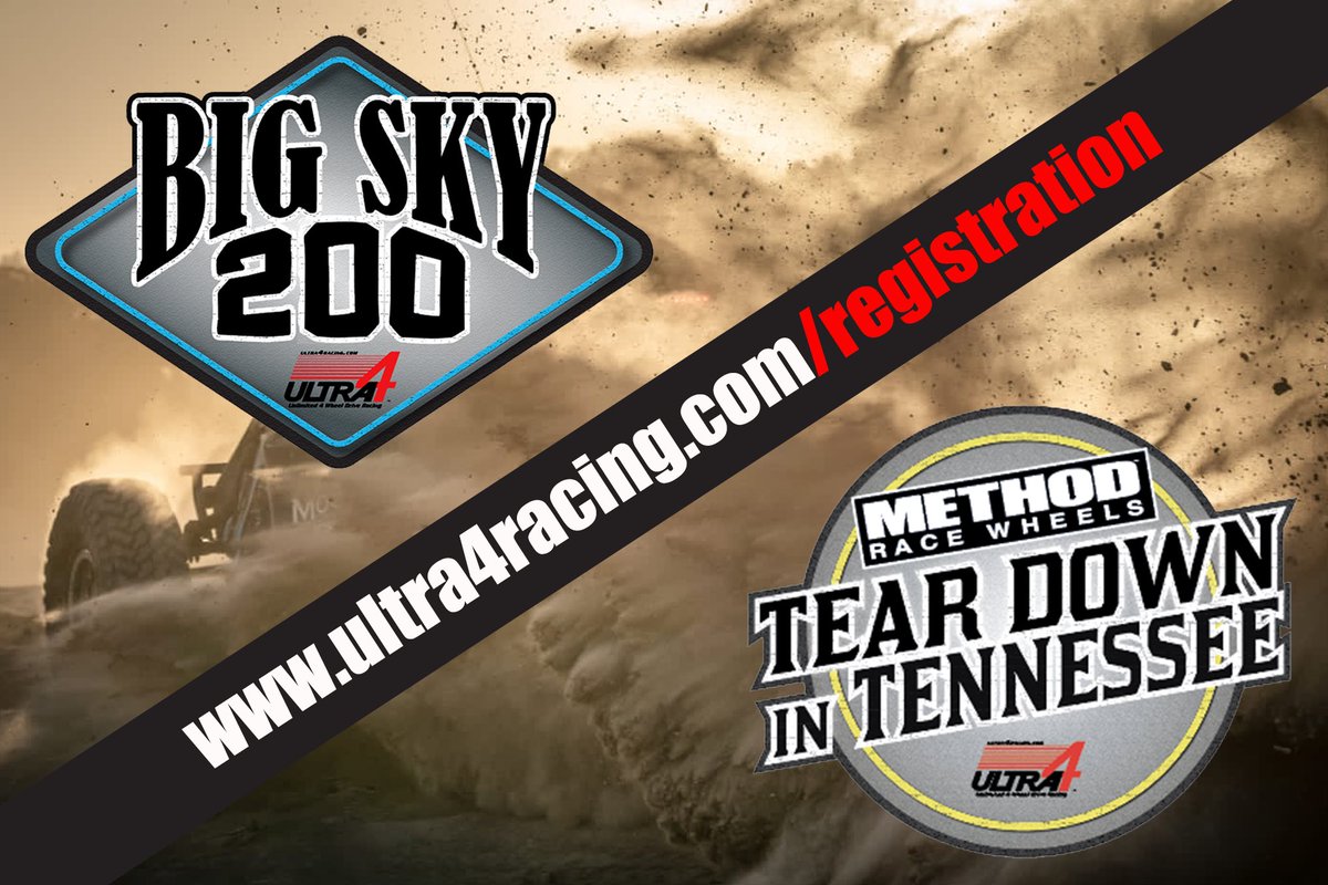 Ultra4USA's tweet photo. #June is #stacked with great #racing! #Ultra4North kick off in Billings #Montana with the #BigSky200, followed two weeks later with the Eastern Round 2 event the @methodracewheel Tear Down in Tennessee!
Registration is open for both races: https://t.co/h6EURA4FcV
#Ultra4Racing https://t.co/0tmWcQ9LUx