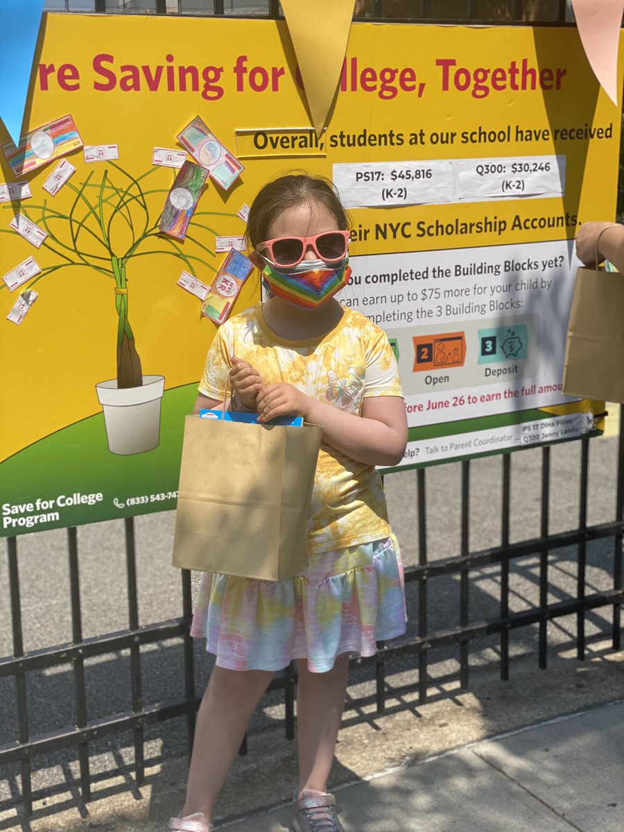 senatormjpp's tweet photo. Today I went to @PS17Queens to set up my @NYCKidsRISE account to celebrate 529 Day . It’s a savings account for college and there is already money in it just by setting it up !! Plus my school gave me a goody bag!! #Together529 #Juntos529 https://t.co/bJjZ6CPIQL