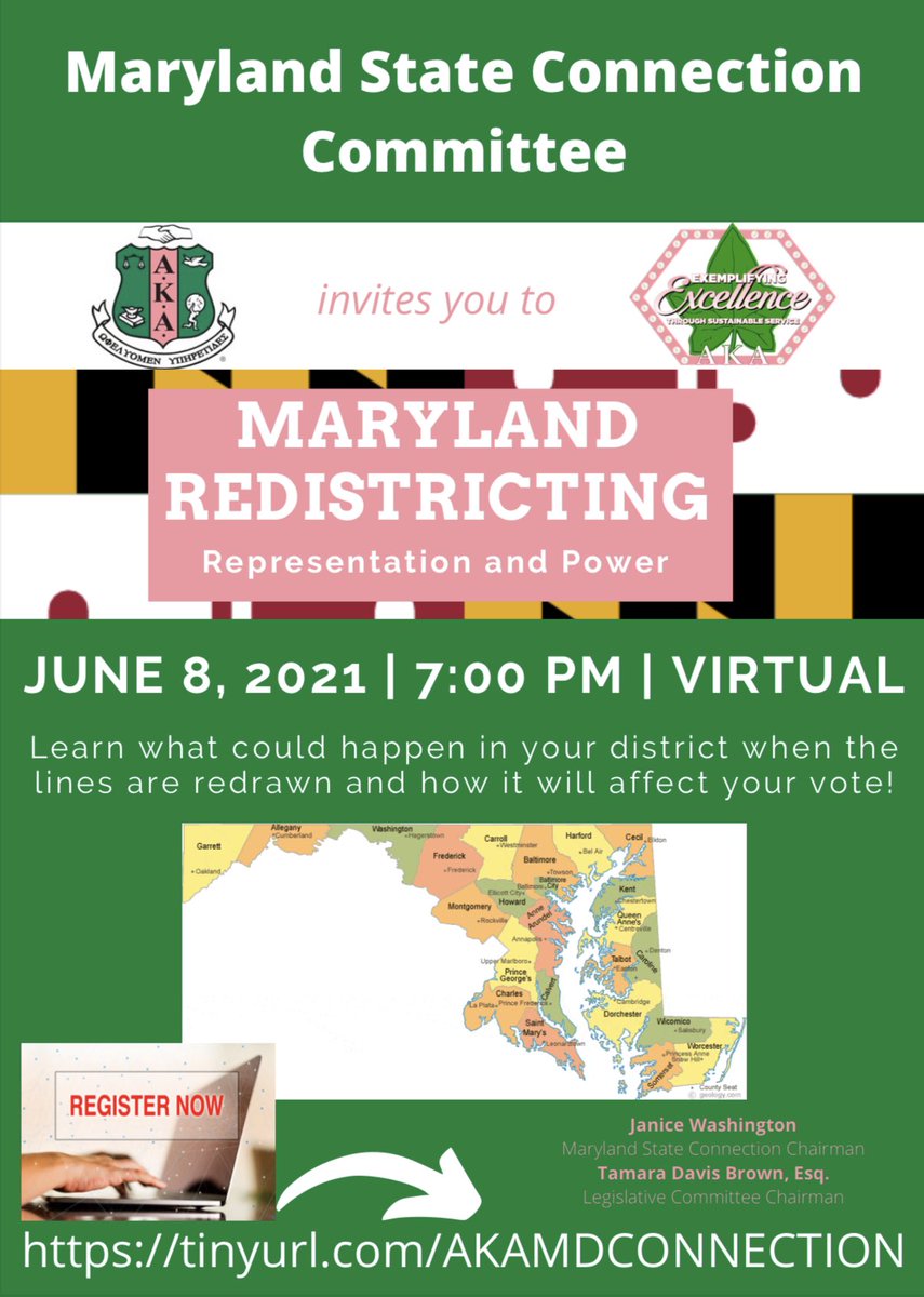 IGOAKAs's tweet photo. All Maryland residents are invited to the virtual town hall "Maryland Redistricting: Representation &amp; Power" to learn the powerful impacts to your vote.  Click here to register:https://t.co/6UNPn9rndg" https://t.co/mVWHKFVgrL
