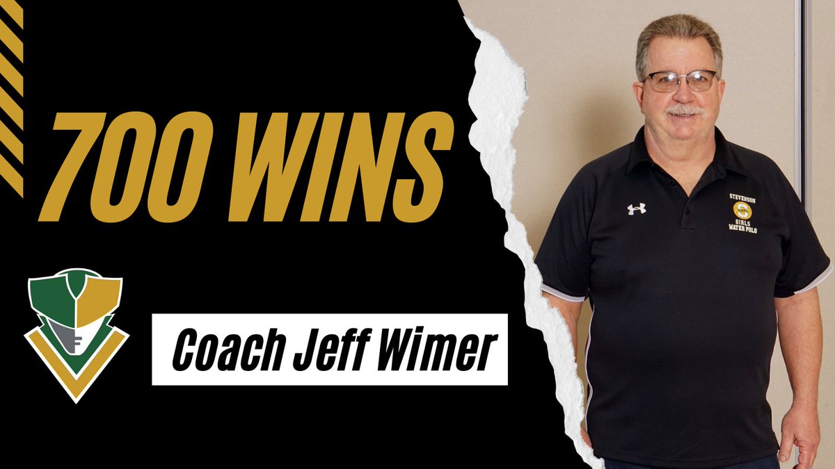 Tonights Stevenson Girls Water Polo victory gives Coach Jeff Wimer his 700 career win! Congrats Coach!