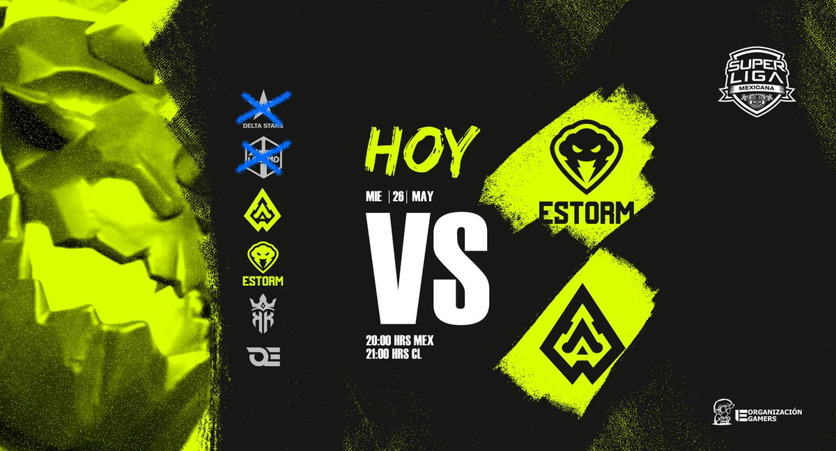 eGamersGG's tweet photo. #SLMx🇲🇽 • MATCHDAY!
Continuamos el día de hoy con los PLAYOFFS, conoce al equipo que seguirá escalando en busca del campeonato:
@ESTORM_GG 🆚 @WarriorsAztecGG
⏰ • 20:00hrs🇲🇽 - 21:00hrs🇨🇱
🎙️ • @RhaegarGT
📺 • https://t.co/LfTjZ8gnnq
#NothingStopsUsEGS🤖 https://t.co/EYkcBzr8Ab