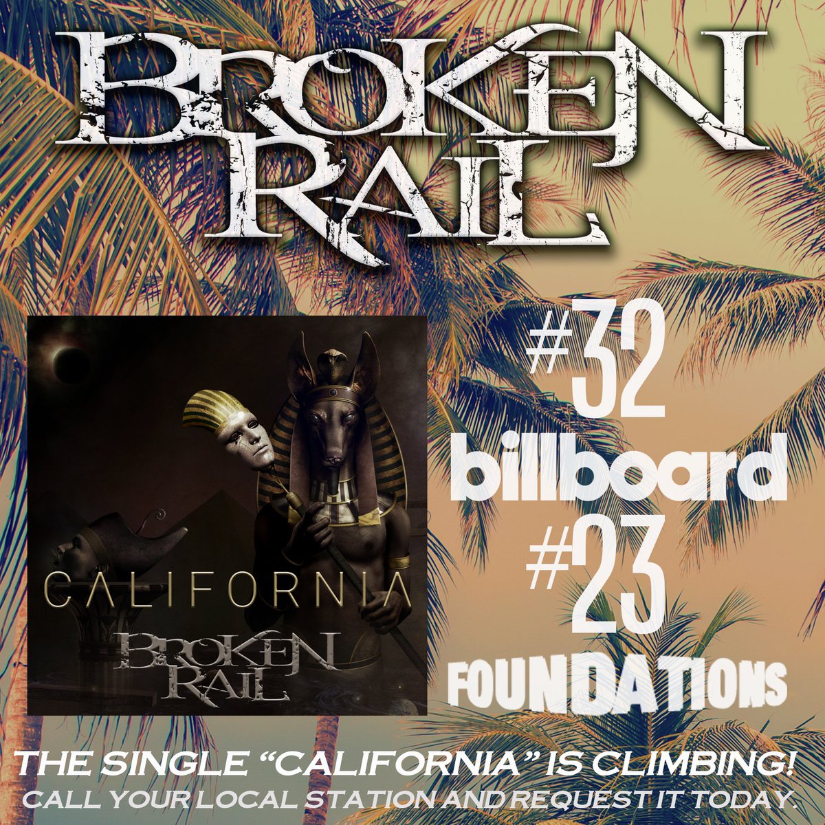 BROKENRAIL's tweet image. Moving up the charts!! We’ve climbed 5 positions on both #Billboard and Foundations charts this week coming in at #32 and #23! What an incredible journey we’re taking with you all! More exciting news coming soon. 👏🤘🎉

#brokenrail #rockcharts #activerock #california