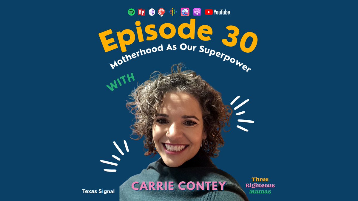 3RighteousMamas's tweet photo. 🎙 Episode 30 is out now!
This week we talk to Carrie Contey, Ph.D., an internationally recognized coach, author, speaker, and educator. You can learn more about her on https://t.co/nrTPVOWKIn. Listen to our conversation about the power of motherhood💪 https://t.co/ox3Rl1LrUr