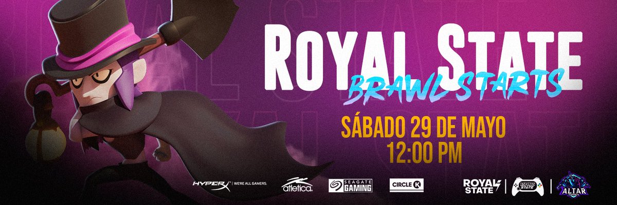 EsportState's tweet photo. No te pierdas nuestra transmisión especial: 🔥 #RoyalState mayo 2021 https://t.co/Qz5j5Tcui1 🔥
El reto esta vez es:
¡ #BrawlStars!
Día: Sábado, 29 de mayo del 2021
Hora: 12:00 pm
¡Te esperamos! https://t.co/RmzFqDxvjy