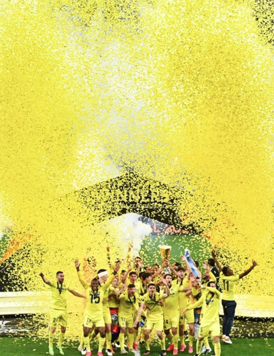 #VillarrealCF campió 💛💛💛 #UEFAEuropaLeague <a href="/EuropaLeague/">UEFA Europa League</a> <a href="/UEFA/">UEFA</a> <a href="/UEFAcom/">UEFA.com</a> <a href="/UEFAcom_es/">UEFA.com en español</a> 🙌🏻😊 <a href="/VillarrealCF/">Villarreal CF</a>