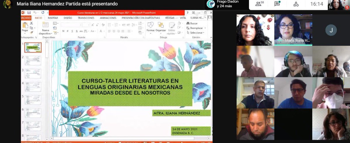 #Entérate Esta semana dio inicio el Curso de Literaturas Indígenas, impartido por Iliana Hernández, Maestra en Lenguas Modernas por la Universidad de Baja California, como parte del programa de #CapacitaciónCultural.