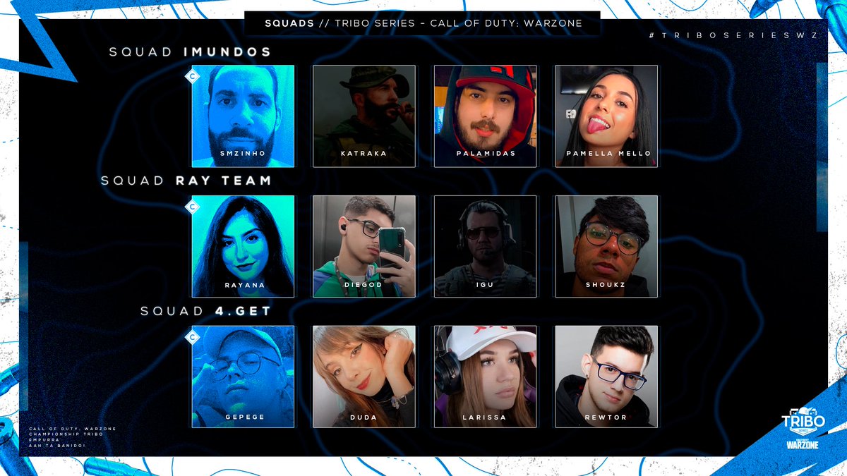 Gaules's tweet photo. Se liga nas LENDAS que vão jogar AMANHÃ o Tribo Series - Call of Duty: Warzone a partir das 16h30. 

Tem até vencedor de Copa do Mundo! 😱
#TriboSeriesWZ 

@ninexTT @wendelllira @Parangafps @RayanaBainy @smzinho @StolenBR @n4noFPS @oGepege @VelhoVamp1 @nahzinhaaf @tiburciocsgo https://t.co/Ys9RfBlsgj