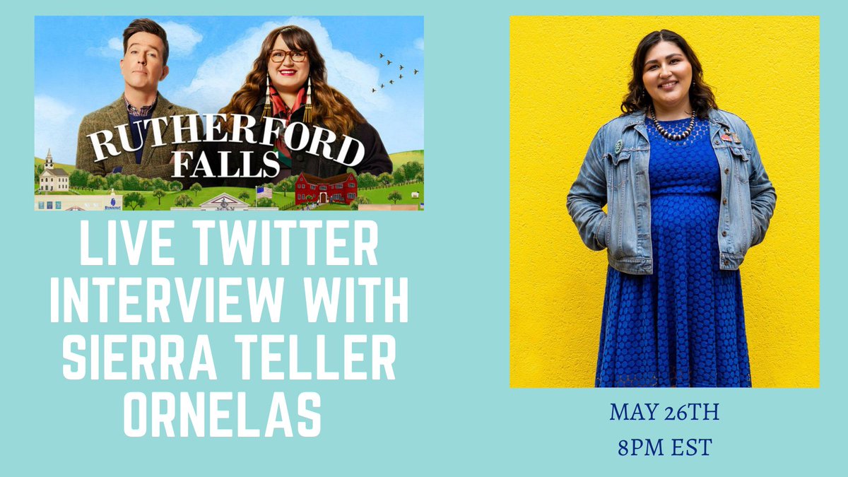 IT'S TIME! I am so excited to tweeterview producer, writer & showrunner of #RutherfordFalls, the fabulous @sierraornelas tonight! Follow along this thread and join us! Let's go! Sierra, first of all, what got you started in this work, & what makes you passionate about it?