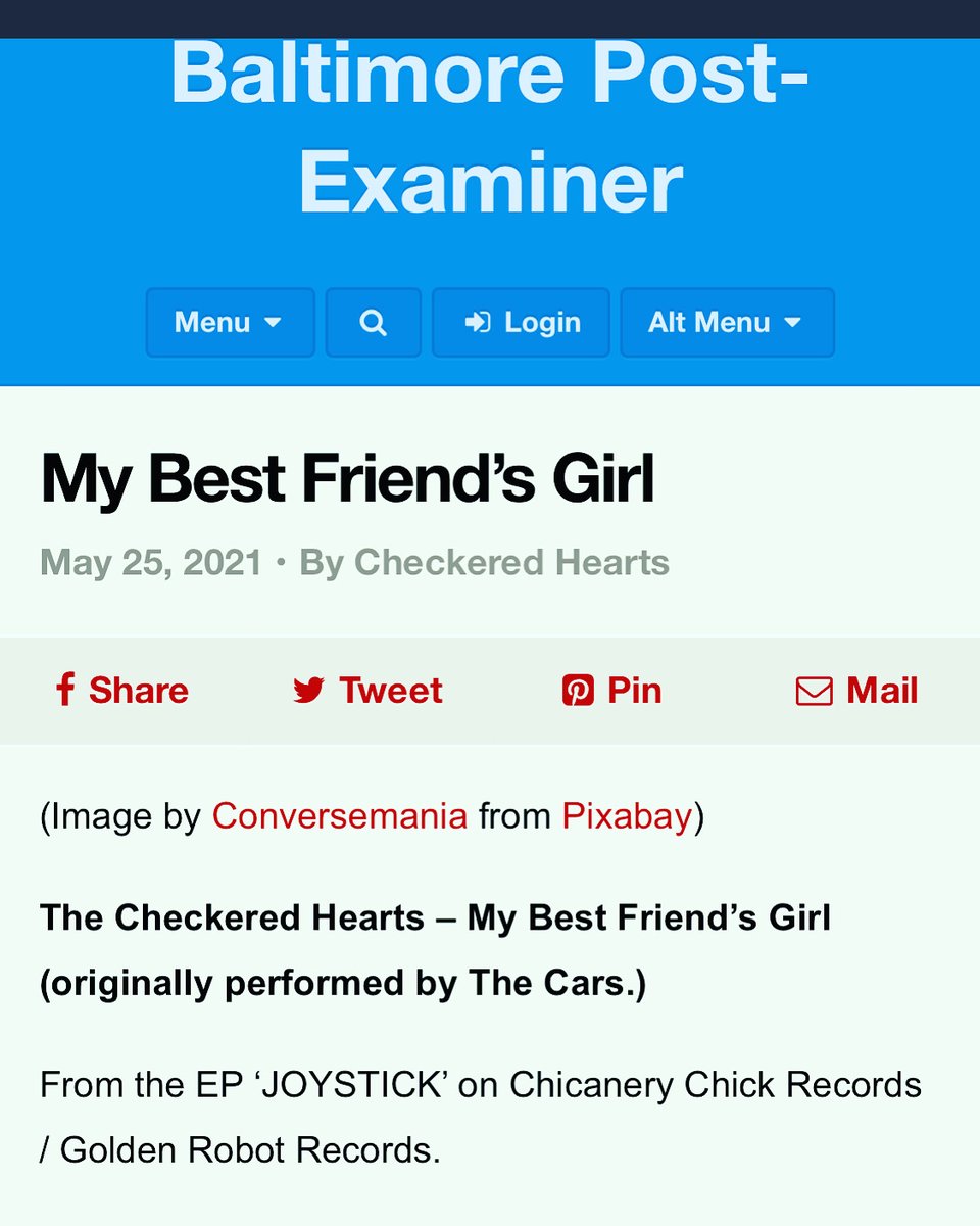 Thank you Baltimore Post-Examiner! 🖤🤍 My Best Friend’s Girl shar.es/aoLILj