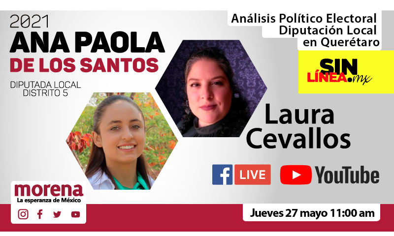 AnaPaoladelosS1's tweet photo. No se pierdan mañana a las 11 am mi participación en este Análisis Político Electoral con Laura Cevallos para @SinLinea_Mx donde platicaré de la Diputación Local por el #5toDistrito de Querétaro. La cita es a través de #FacebookLive y #YouTube, ¡te espero!
#SiempreContigo https://t.co/MvHsnFG5xS