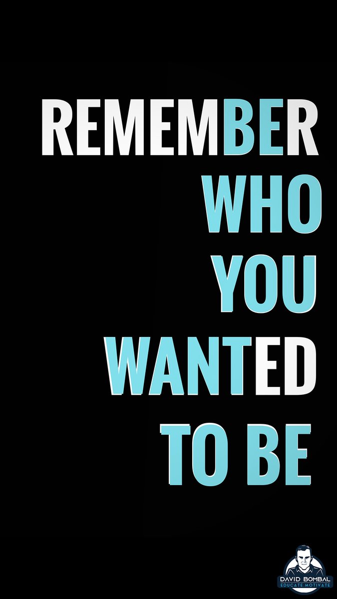 davidbombal's tweet image. Remember who you wanted to be.

#DailyMotivation #inspiration #motivation #bestadvice #lifelessons #changeyourmindset