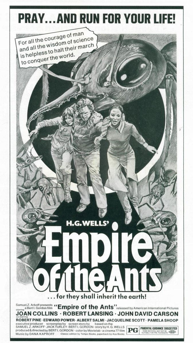 EugWSerra's tweet photo. On June 29, 1977, Empire of the Ants was released. #EmpireOfTheAnts #BertIGordon #JoanCollins #RobertLansing #PamelaSusanShoop #JohnDavidCarson #RobertPine https://t.co/KGLArqIyzr