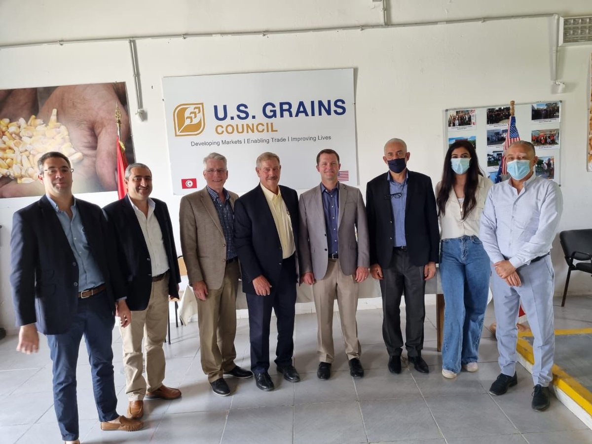 💥TRIP UPDATE💥 On behalf of the Council, USGC Pres, &amp; CEO Ryan LeGrand received acknowledgment for making the trip to Tunisia as he, Council Chairman Jim Raben, &amp; staff from the Council’s Tunis office visited the feed training center at the National Agronomy Institute today.