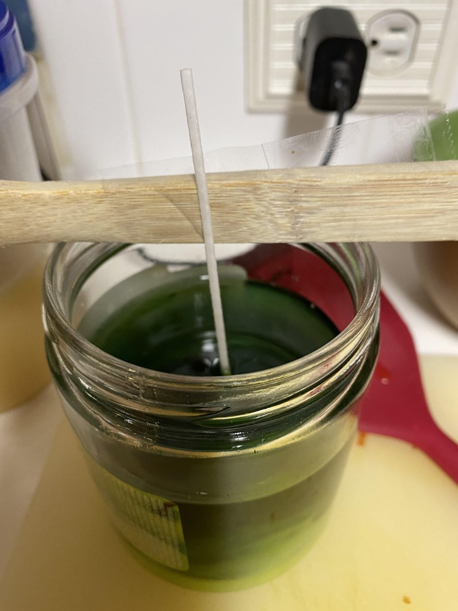 MrsDrAtlantis's tweet photo. 1/2 @DoctorAtlantis has created a candle by melting two candles and putting a wick in to set it up.
Dr. A: Look who is making candles!
Me: Well aren't you just the beeswax knees.
Dr. A: Wick'd smaht!
#TwiceInOneDay https://t.co/yWZa4VR1XY