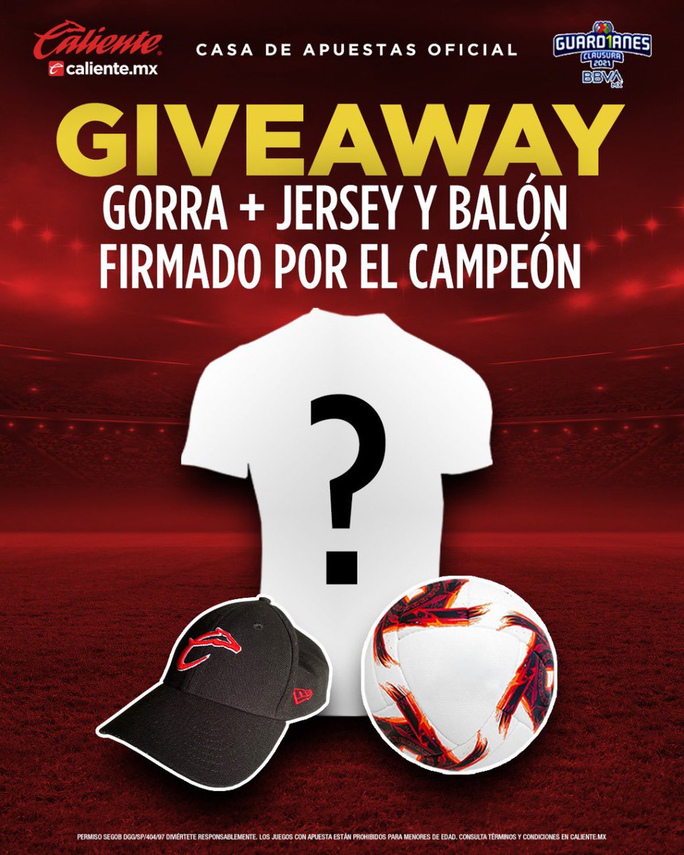 calientesports's tweet photo. 🚨GIVEAWAY CAMPEÓN #GUARD1ANES2021🚨

🔥 LLÉVATE EL BALÓN FIRMADO POR EL CAMPEÓN DEL TORNEO + JERSEY + GORRA CALIENTE🔥

Esto debes hacer👇

1️⃣Sigue a @calientesports📲
2️⃣Dale 🔁 y ❤️
3️⃣ Contesta este tuit con el equipo que será Campeón y por qué con el HT #LaFinalEsCaliente 🔥 https://t.co/Mu2ZO5Ur0N