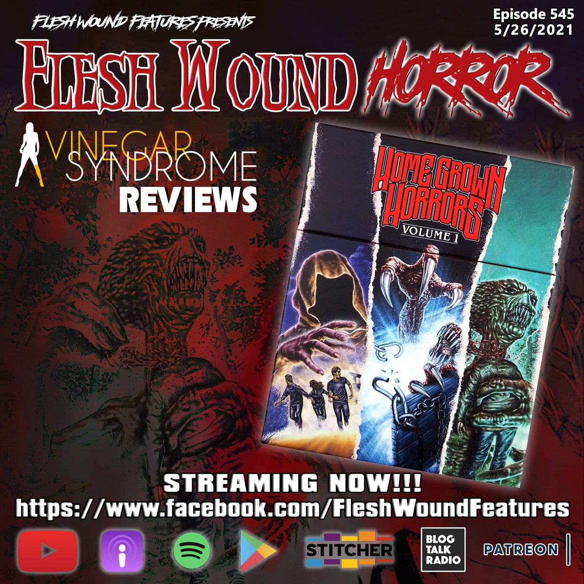 FleshWoundRadio's tweet photo. #FleshWoundHorror here with another @VinegarSyndrome special. On this episode we review the #HomegrownHorrorsVolume1 Blu-Ray box set, including- the stop motion creature feature, #WINTERBEAST, 80’s slasher, #FATALEXAM, & #JayWoelfel’s #BEYONDDREAMSDOOR. https://t.co/aqbFUAgK1O https://t.co/YbuzLux3xa