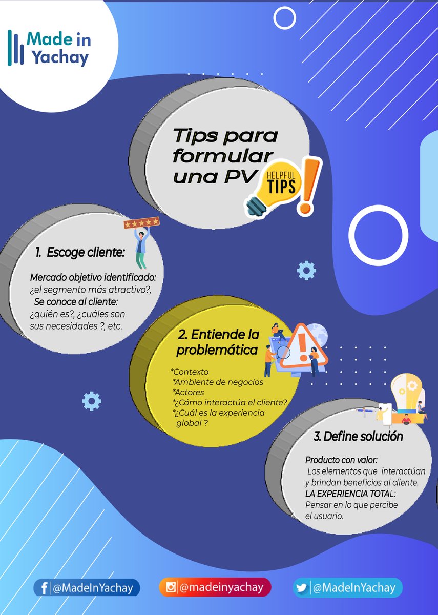 MadeInYachay's tweet photo. ¡Hola comunidad Made in Yachay! 😊

Independientemente del tipo de mercado al que te diriges 👩‍💻👨‍💻, del producto 🥤🧃 o servicio que ofreces💆‍♀️💆‍♂️, hay dos cosas que son claves para alcanzar el éxito de tu negocio: clientes y propuesta de valor. https://t.co/NLEK7r9hFR