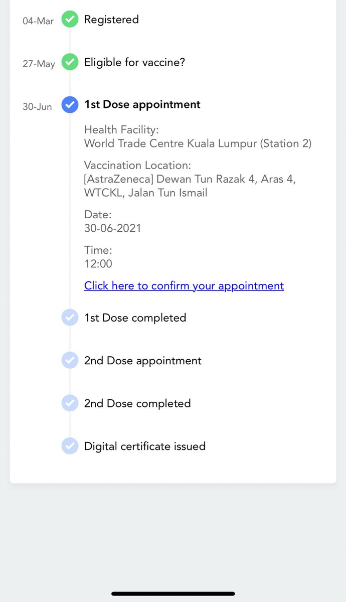 drucederus's tweet photo. OMG GUYSS! Good news to everyone yang struggle to get the vaccine yesterday. Pls check your MySejahtera App NOW!! I GOT ITTT!!! alhamdulillah ✨�� #AstraZeneca #CucukMYAZ https://t.co/AW812WPCpy