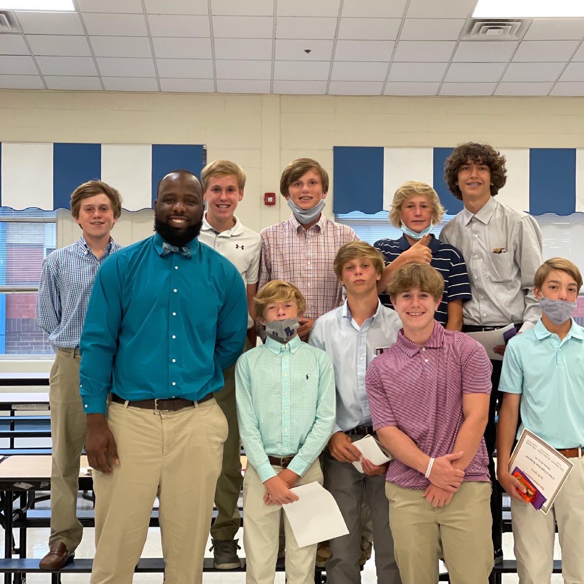 MARC__thespot's tweet photo. Sent my 8th grade class off tonight! #Graduation #Growth #BondsBuilt #Teacher #Coach #Mentor https://t.co/DO8XOmX3ys