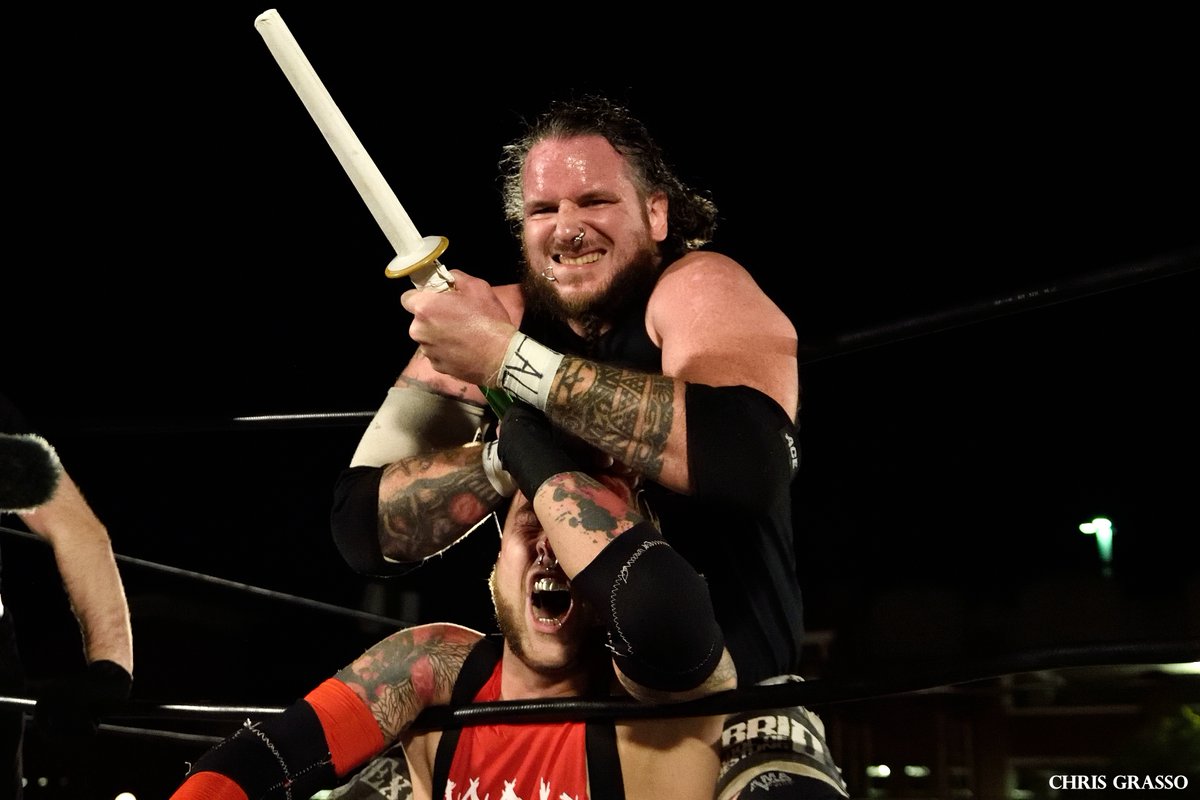 Ringsideguy's tweet photo. Last month's @JANELABABY's Spring Break from Tampa revisited #JJSB5 #Rspringbreak @GCWrestling_ 5th match - #Deathmatch @Atticus_Cogar vs. @OfficialMasada 1/3 https://t.co/yL6zZ7U4qV