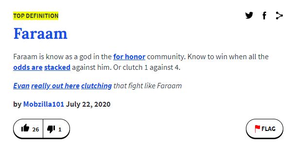 Faraam on X: Yooo there is an entry in the Urban dictionary about