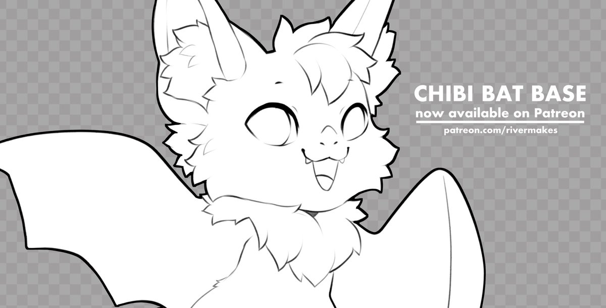 Chibi bat base is now available for 5$+ Patrons!

🔸 Personal use Ok!
🔸Commercial use OK! 

Link below! 