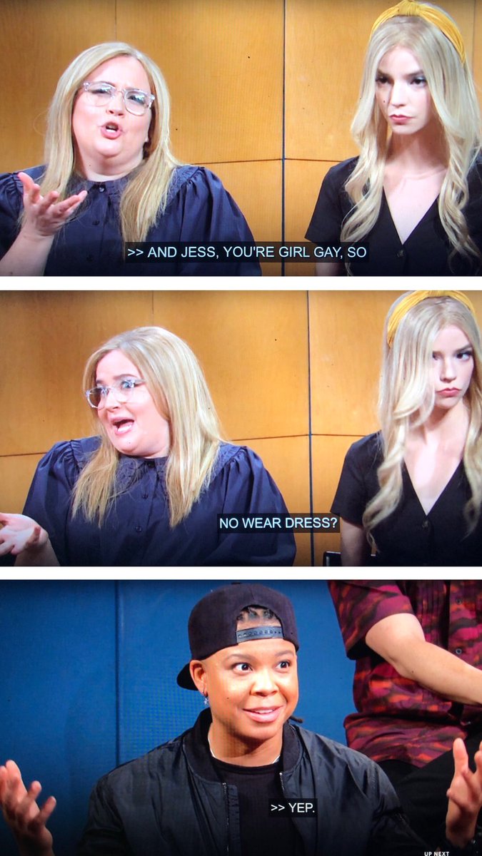 TheGlamourGuy's tweet photo. @nbcsnl skewered stereotypical perceptions that, not coincidentally, stem from a lack of lesbian visibility in the media. https://t.co/yq9Lmjv2cD