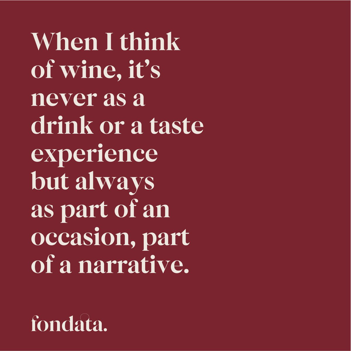 fondatamedia's tweet photo. Writer and author Geoff Dyer’s feature ‘The Mirth of More’ appears in FONDATA Issue One. In it, he charts his slow journey towards a greater appreciation of well-chosen wine. 📈🍷 https://t.co/UcXsqsGCcl