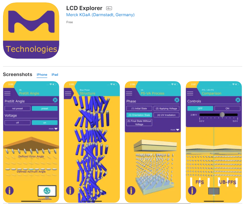 Merck_Elec's tweet photo. Curious to learn how a #liquidcrystal display works? Explore the functionality of an LCD and its different technologies with this interactive tool. Web version https://t.co/BiafECZ1PX
#app for Android https://t.co/tmmYzD1Dvv
for Apple https://t.co/AWph6oChiV
#AdvancingDisplay https://t.co/fJ0yVSdAc1