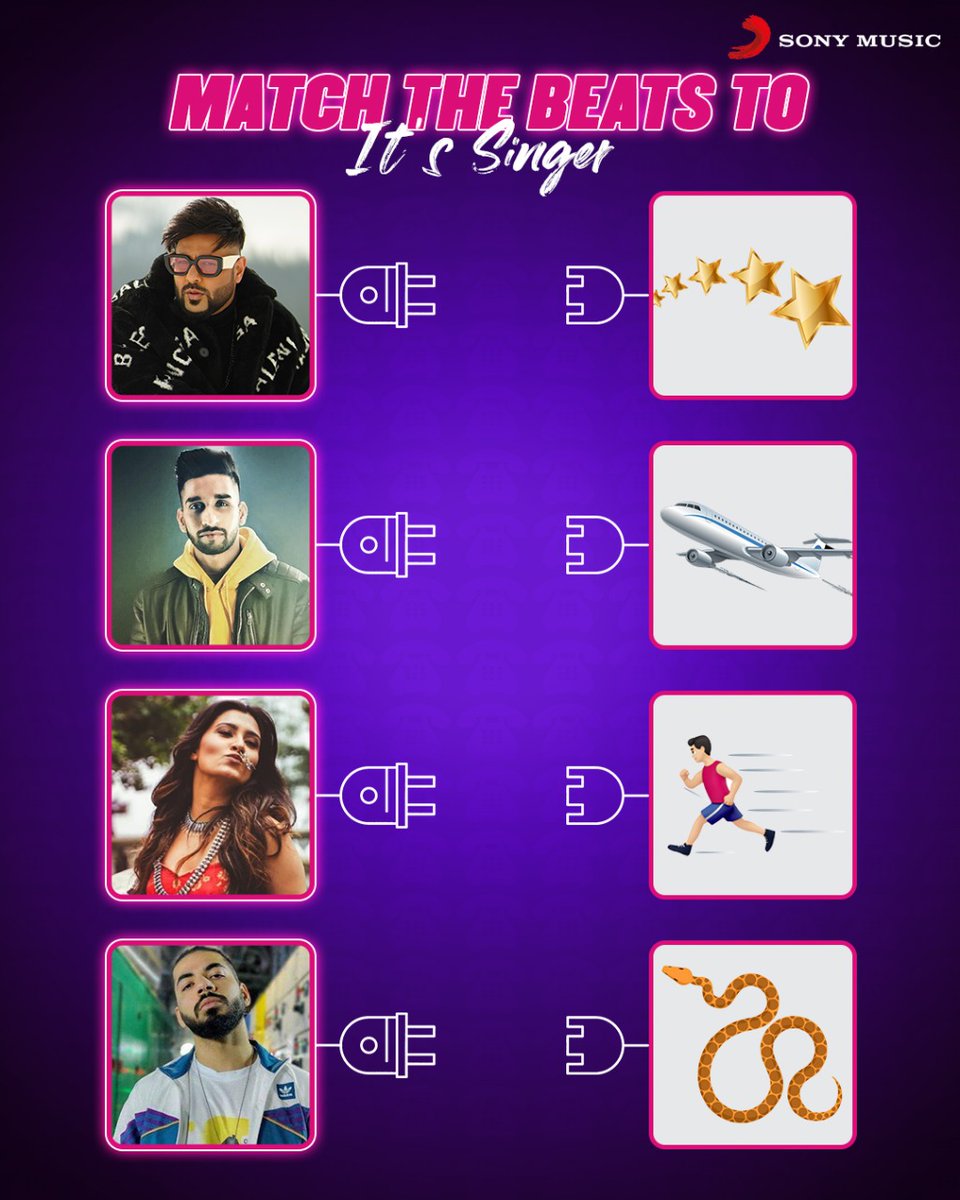 Sony Music North (@sonymusicnorth) on Twitter photo Pehle guess karo fir match karo, and then comment karo! 👍🏻
<a href="/Its_Badshah/">BADSHAH</a> <a href="/GillAastha/">Aastha Gill</a> <a href="/FottySeven/">Fotty Seven</a>
#matchthecolumn #matchthesingers #guessthesong #thursday #thursdaytrivia #thursdaymood #thursdayvibes #thursdaythoughts #badshah #fottyseven #harlalbatth #aasthagill Pehle guess karo fir match karo, and then comment karo! 👍🏻
<a href="/Its_Badshah/">BADSHAH</a> <a href="/GillAastha/">Aastha Gill</a> <a href="/FottySeven/">Fotty Seven</a>
#matchthecolumn #matchthesingers #guessthesong #thursday #thursdaytrivia #thursdaymood #thursdayvibes #thursdaythoughts #badshah #fottyseven #harlalbatth #aasthagill