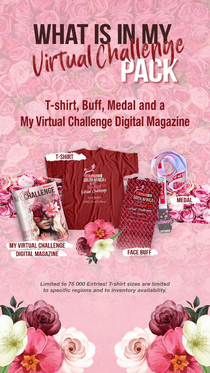 VuvuZongo's tweet photo. Good morning! 
Entries for the SPAR Women’s Virtual Challenge 2021 are now open  

Website to swipe up to is https://t.co/7rfDj88sZE 

From now on, we #LiveLimitless #SPARVirtualChallenge https://t.co/m8PDj75CZw