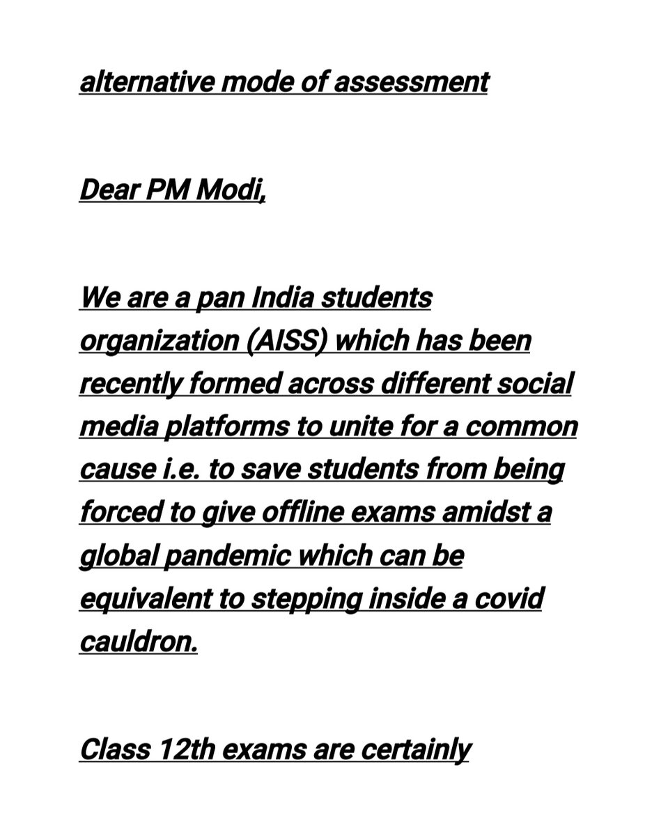 AllIndiaStude12's tweet photo. @anubha1812 @DrAsh_Mahendra @vishalaryav @dinesh_sir  One of our member wrote a letter to @PMOIndia  please have a look #ModijiNoOfflineExams #wewontgiveofflineexams https://t.co/layRyGfzdI