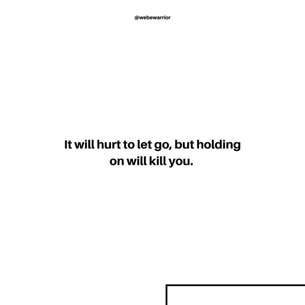 webewarrior's tweet photo. Letting go is hard to do, but deep down, there's an inner knowing that someone or something just isn't in the plan for you. No matter how much you want it to feel right, it never quite does. It's the holding on despite this knowing that causes the most harm. Stop grasping at… https://t.co/mXN8RGM9p2