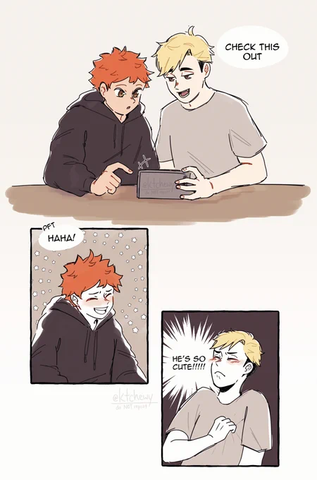 atsumu saw something funny online and wants to show hinata but.. 
#hq #atsuhina #侑日 