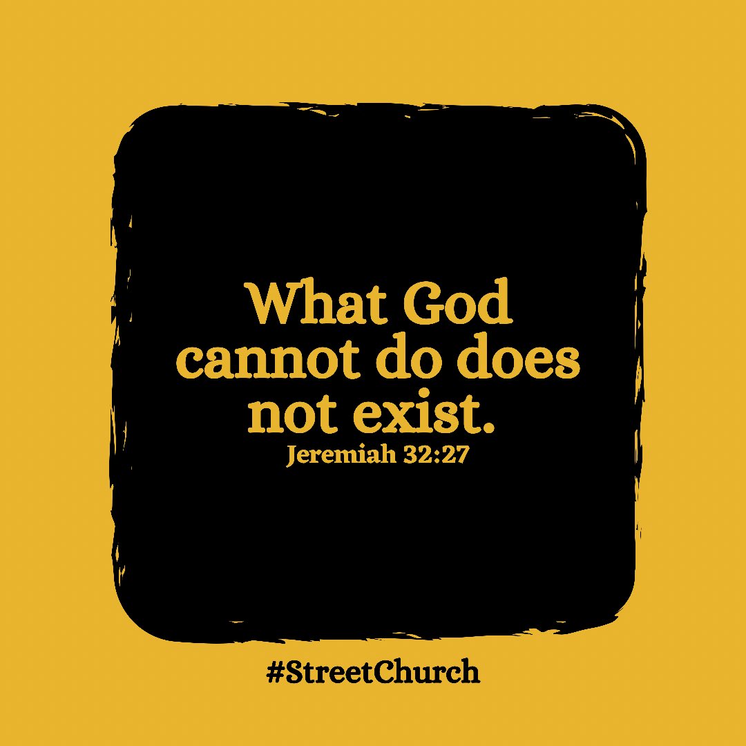 RT @streetchurchh: God wey create every detail of our world, e get something wey e no fit do? https://t.co/QYBivHXzYh