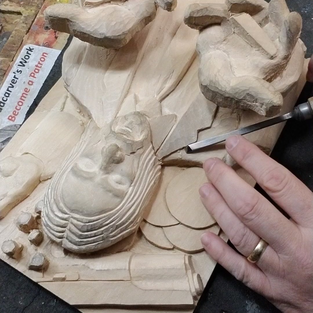 Madcarver00's tweet photo. "Red/Blue" - Sculptures by Randall Detailing Stage..
Contact randy@madcarver.com for Woodcarving Lessons
#woodcarving #howto #relief sculpture #study #lesson #art #methods #madcarver #Bearwoods #schaaftools #neo #carving tutorial #johnwick #matrix #keanureeves #sculpture_gallery https://t.co/cvhVK4U05p