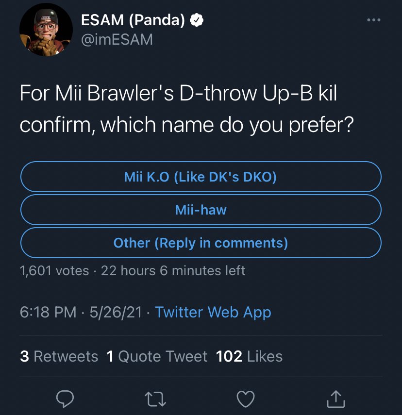 Esam promoted from muted to blocked for this one