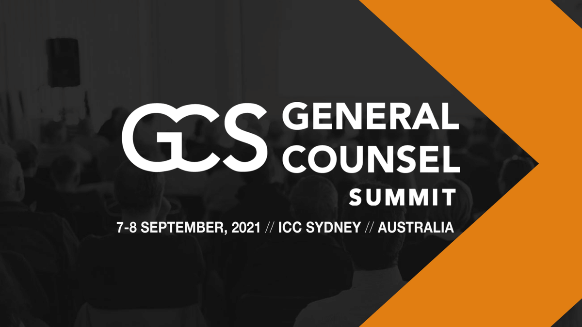 CounselLegal's tweet photo. Have you heard? We are so excited to announce that the General Counsel Summit is back in 2021! Join us at the 
@ICCSyd 
 7th-8th September. Click here to register: https://t.co/De8ckczUhN
#gcsummit #gc #generalcounsel #inhousecounsel #thegcs #gcs https://t.co/Xyi6m5Fjxf