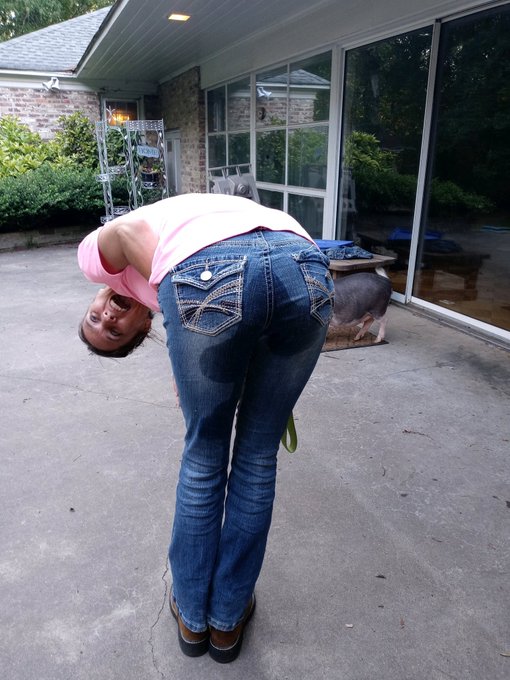 I didn't pee I spilled my water all over when I thought I could turn around in my car while at a light